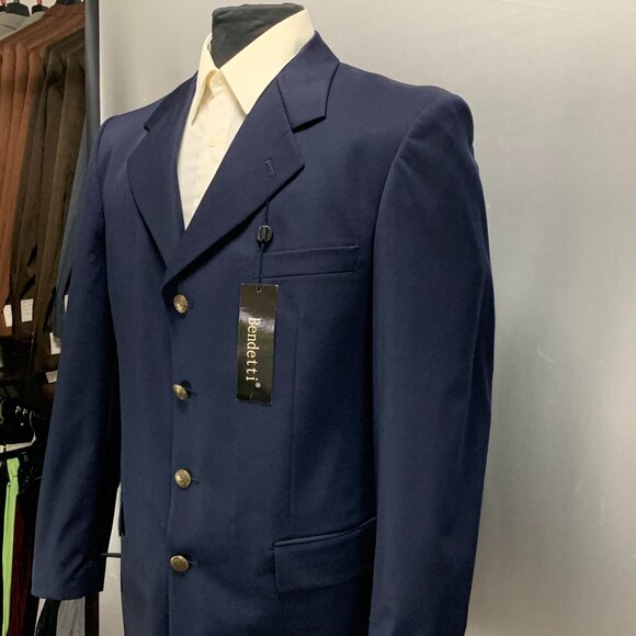BENDETTI ITALIAN BLAZER - VIRGIN WOOL NAVY 4B - 42R, 44R - Picture 4 of 11